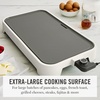 image:imageMartha Stewart 12 x 22 Electric Griddle XL Ceramic NonstickFlat Top Cooking Surface Adjustable Temperature Dial Drip Tray Dishwasher Safe 1500W Fast Even Heating Pancakes amp Eggs Linen CreamLinen Cream